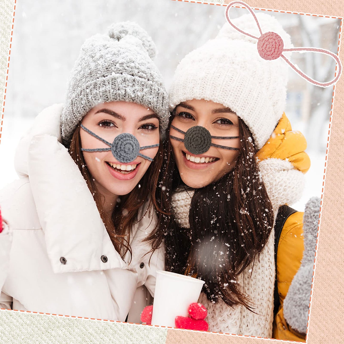 Eurzom 8 Pcs Nose Warmer Women Winter Cozy Soft Nose Cover Comfort Wool Nose Guard for Women Men Sleeping Ski Outdoor Activities Cold Weather Snow Air Conditioning Protection, 8 Colors