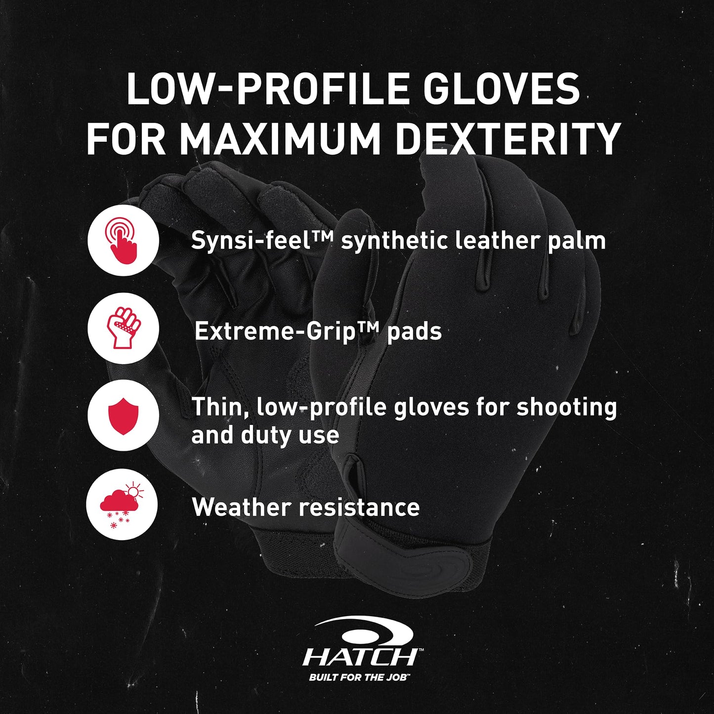 HATCH Specialist All-Weather Shooting Duty Glove, Black, Large