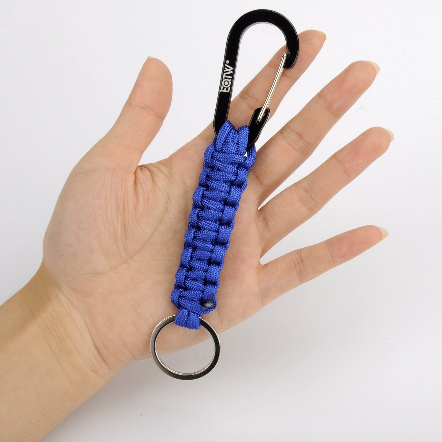 EOTW Carabiner Keychain, Small Carabiner Clip with Paracord Keychain Mini Aluminum D Ring Key Organizer