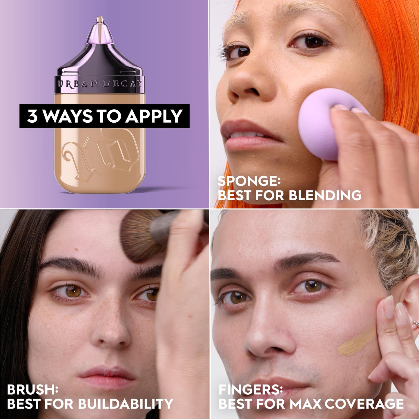 Urban Decay Face Bond Self-Setting Waterproof Foundation, Medium Coverage, Natural Matte Finish, 3% Niacinamide Serum Improves Skin Texture Feel, Transfer-Resistant, Sweat-Proof, Blurs Skin - Shade 35