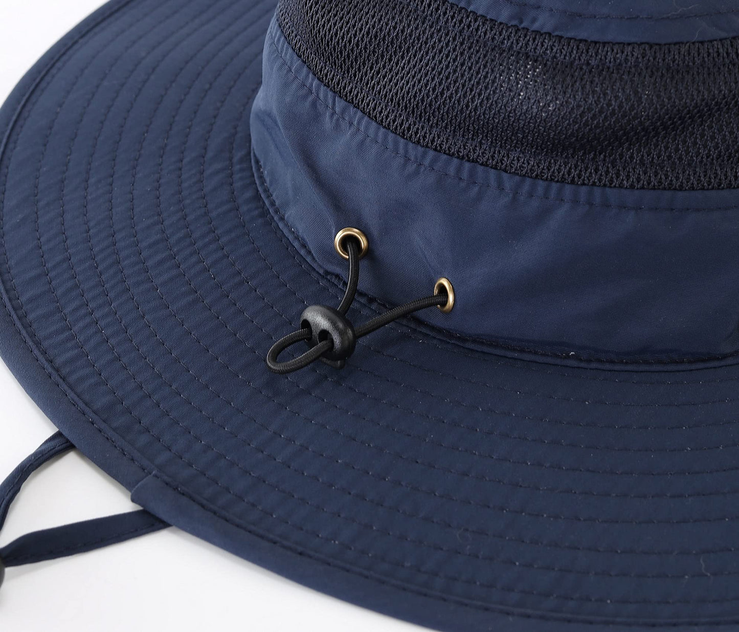 Connectyle Outdoor Mesh Sun Hat Wide Brim Sun Protection Hat Summer Fishing Hunting Hiking Gardenig Hat Navy Blue