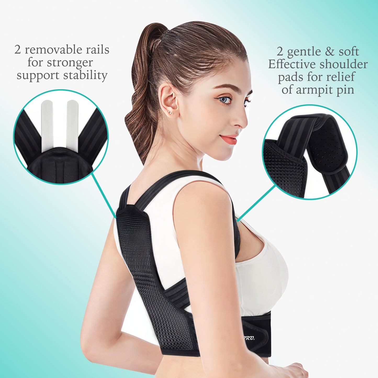 THE BAKER LEAGUE Adjustable Posture Corrector, Back Brace, Posture Trainer, Scoliosis and Hunchback Correction, Back Pain, Spine Corrector (X-Large)