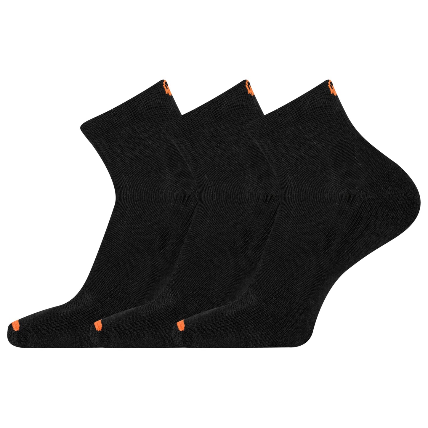Merrell Adult's Cushioned Cotton Socks-3 Pair Pack-Unisex Breathable Mesh Comfort Zones, Ankle-Black, M/L (Men's 9.5-12 / Women's 10-13)