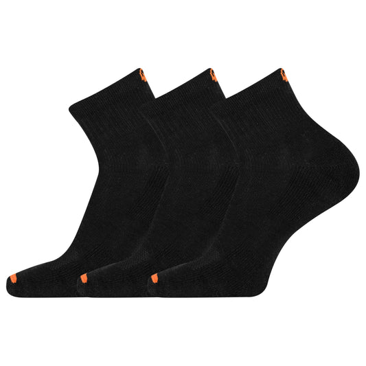 Merrell Adult's Cushioned Cotton Socks-3 Pair Pack-Unisex Breathable Mesh Comfort Zones, Ankle-Black, M/L (Men's 9.5-12 / Women's 10-13)
