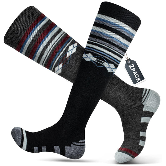 Ski Socks 50% Merino Wool Thermal Knee High Winter Snowboard Sport Socks Men Women