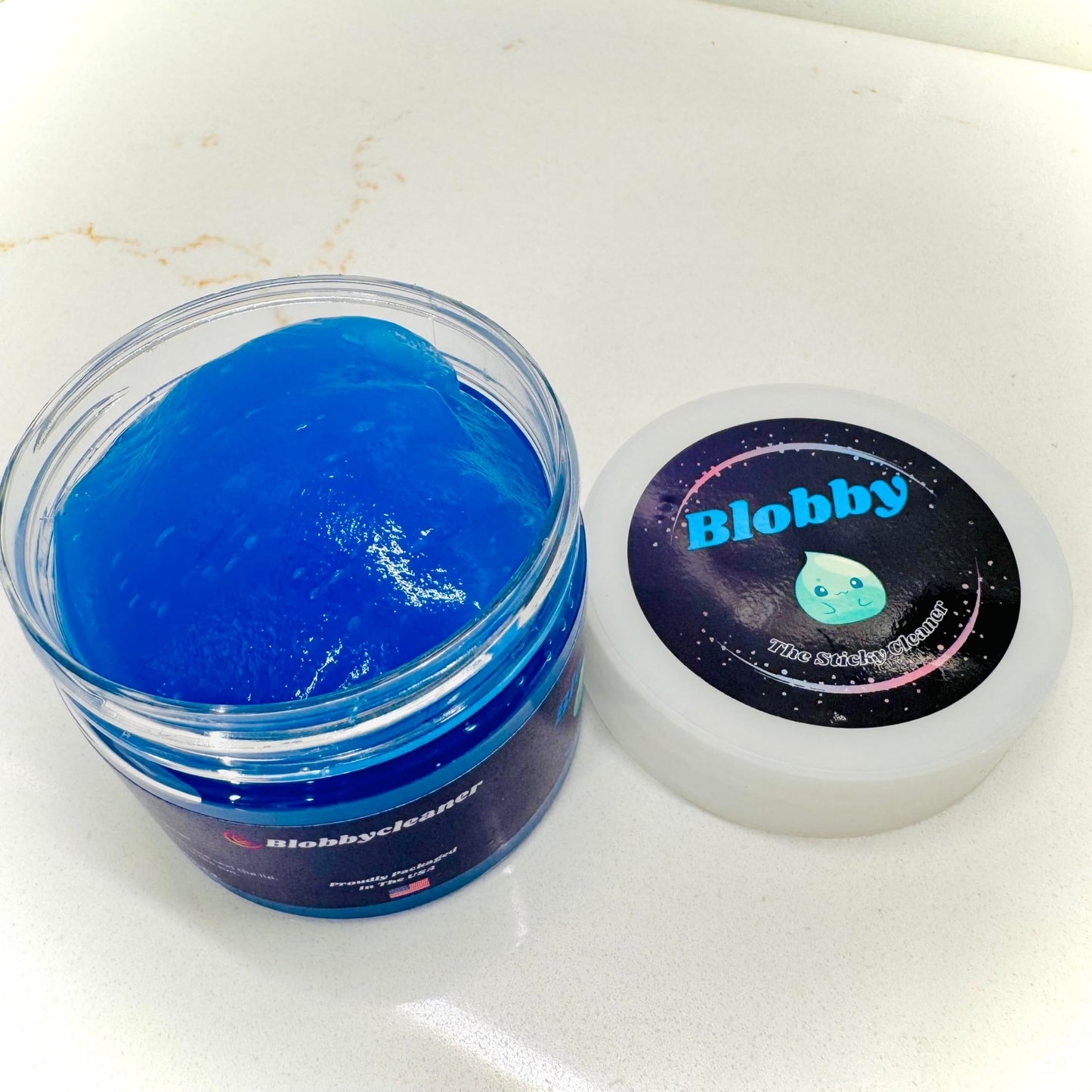 Blobby Cleaner dust Dirt Cleaning Gel Putty for Computers Keyboards Electronics Cars Cup Holders Headphones & Tight Spaces. Reusable for Hard to Reach Areas, Fresh Scent, Harsh chemcial Free - Blue