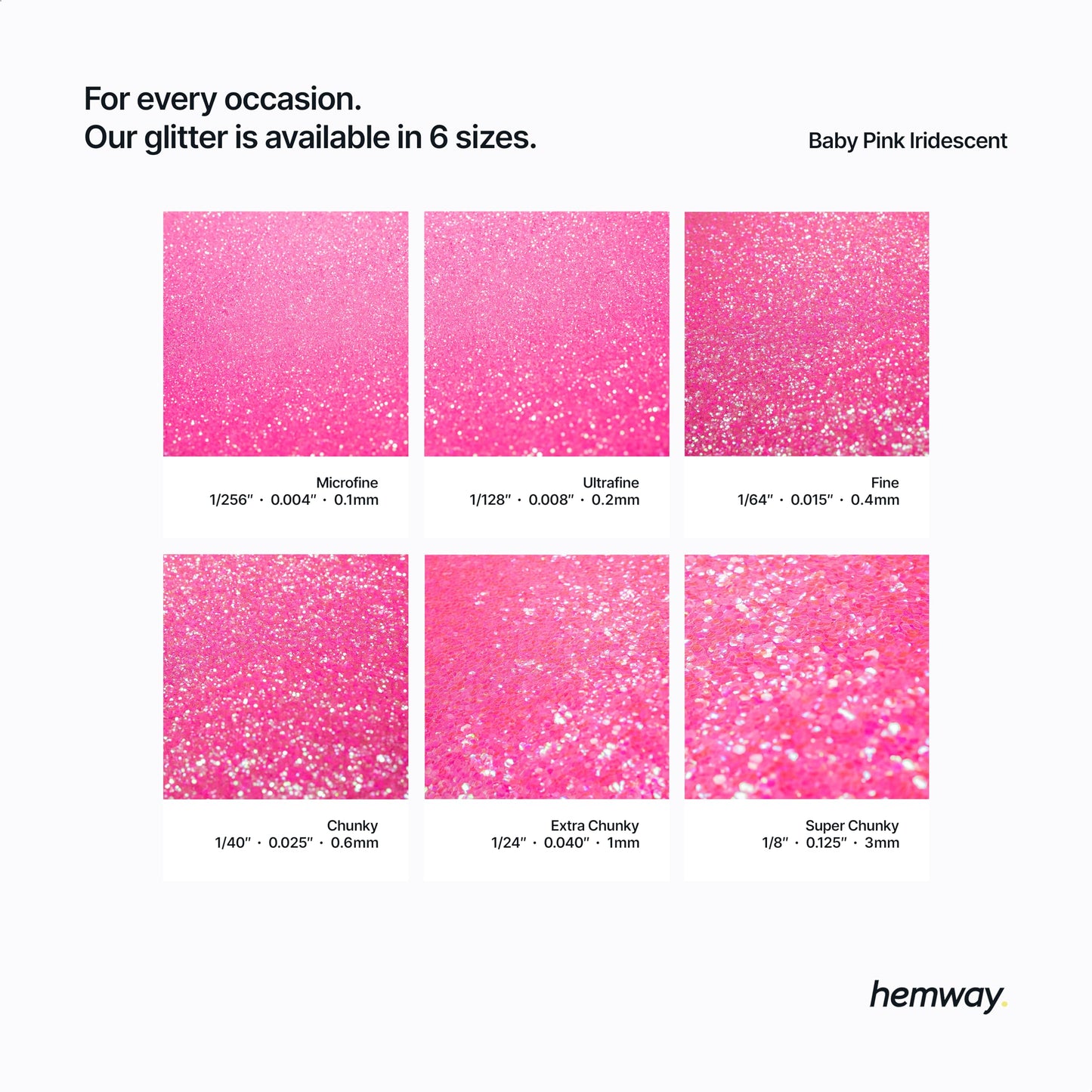 Hemway Ultra Sparkle Glitter Baby Pink 100g / 0.35oz Multi-Purpose Epoxy Resin Arts & Crafts Cosmetic Safe Body Hair Face Nail Weddings Art Beauty Tumblers Flowers Decoration Powder Dust Premium