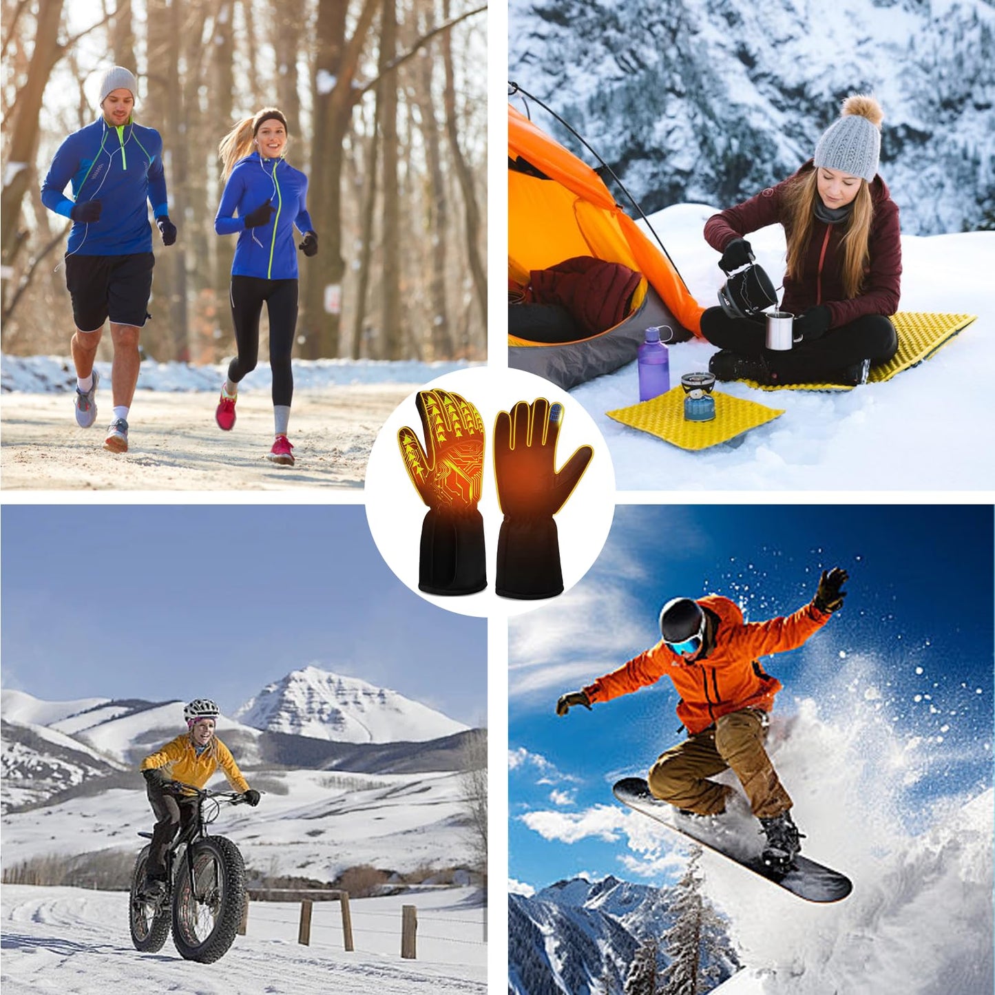 Winter Gloves,Full Touchscreen Waterproof Ski Winter Gloves for Outdoor Skiing Hunting Hiking Camping (L)