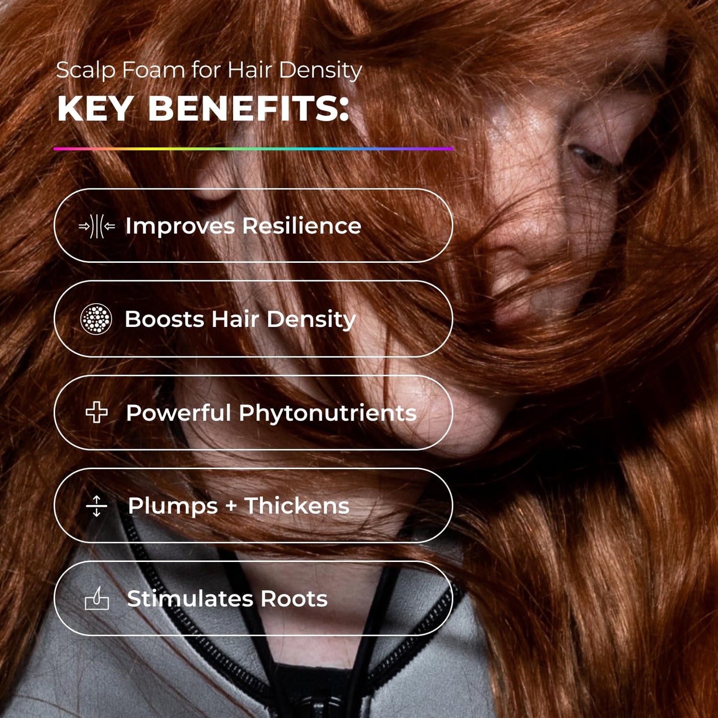 XMONDO Hair A3 Complex Scalp Foam for Hair Density | Vegan Formula with Biollagen & Amaranth, Fast-Acting Plant Actives For Amplified Volume & Visibly Fuller, Healthier-Looking Hair, 3.38 Fl Oz