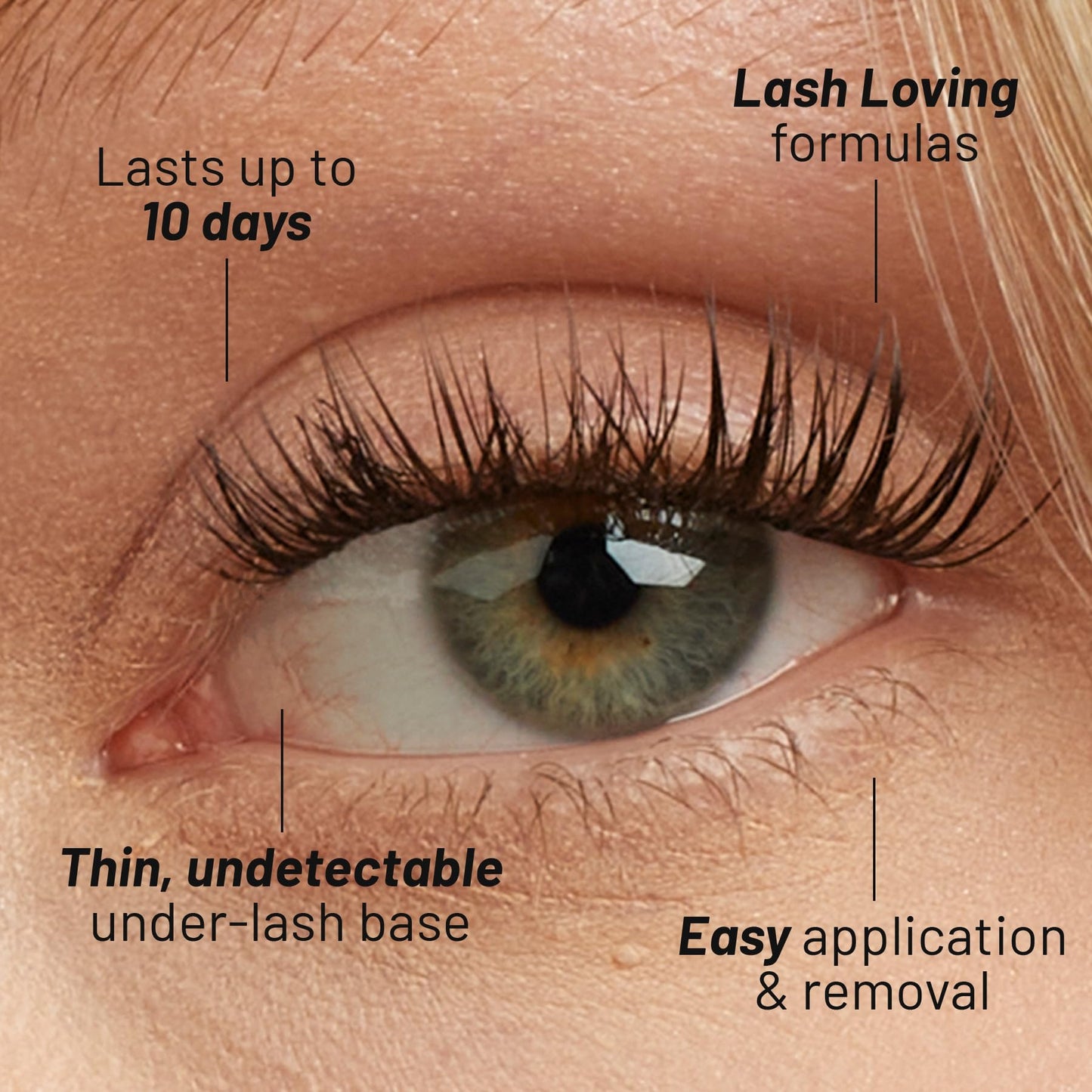 Lilac St - Originals Starter Kit - Includes Natural Faux Eyelash Clusters (10mm & 12mm), Clear Lash Glue, & Lash Applicator - Lightweight & Lifelike - Lasts 10 Days - Cruelty Free, Vegan - 20 Lashes