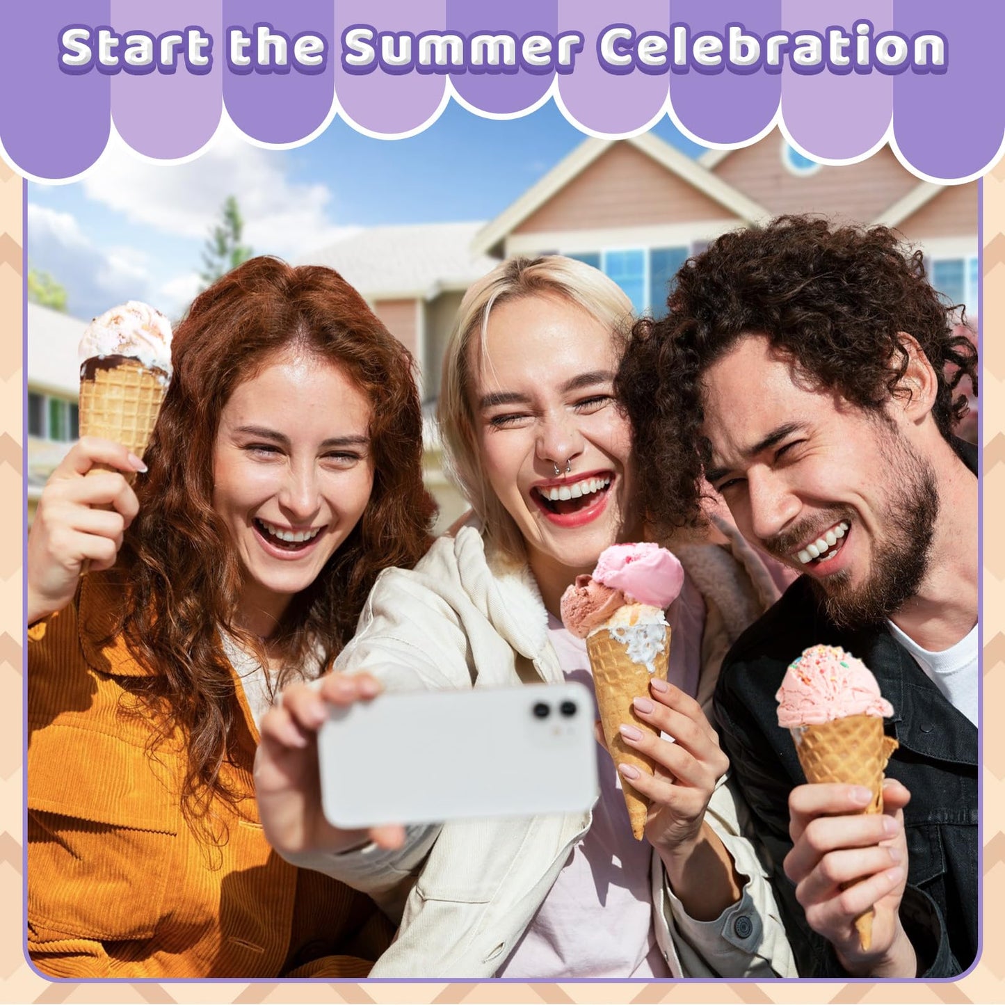 Ice Cream Maker Food Processor Accessories Compatible with Kitchenaid 4.5 and Larger Stand Mixers,2 Quart Frozen Yogurt & Sorbet Gelato Maker for Kitchenaid,Ice Cream Containers for homemade ice cream