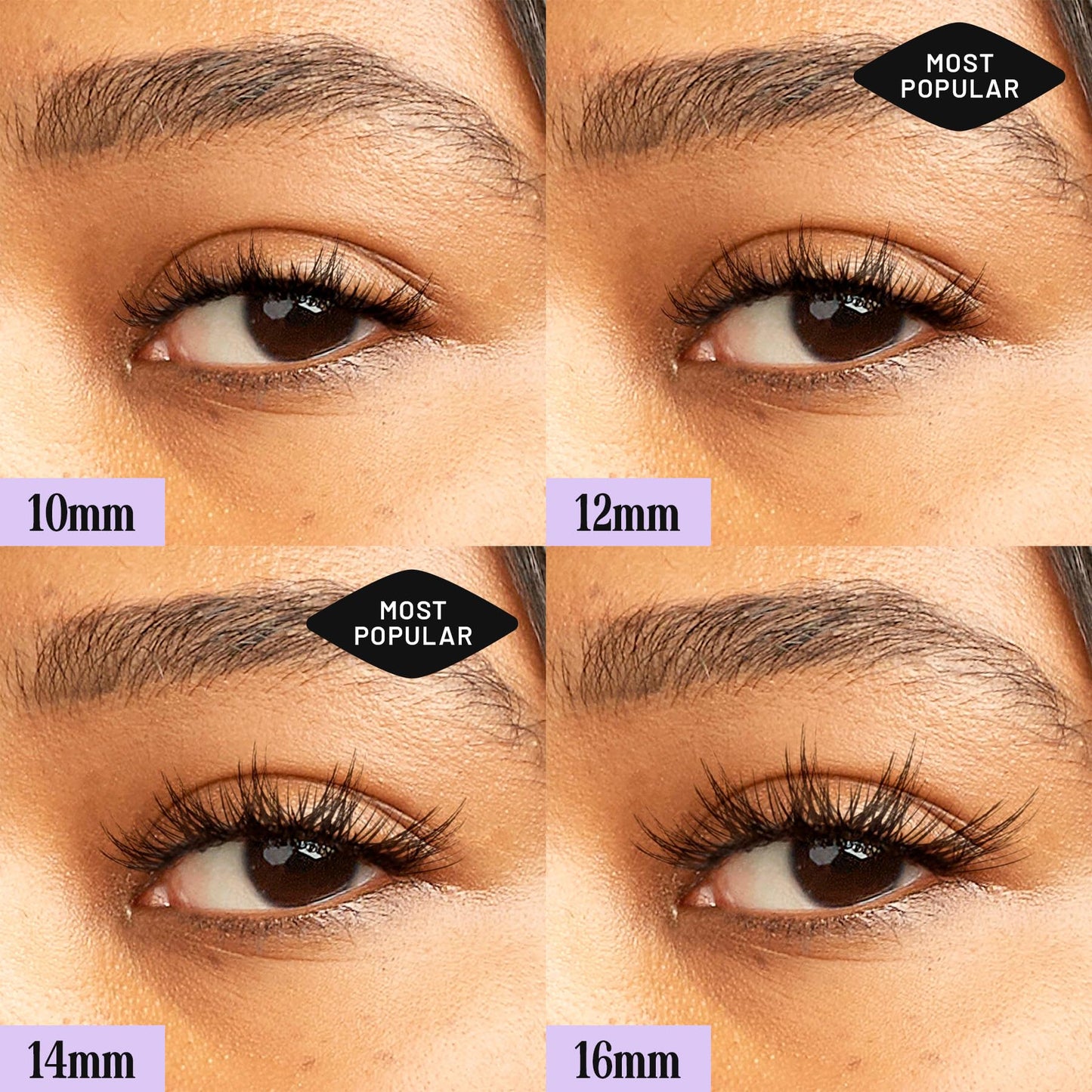 Lilac St - Hollywood Glamorous Faux Eyelash Clusters (10mm) - Wispy & Spiky - DIY Lash Extension Wisps - Lightweight & Lifelike - Lasts 10 Days - Korean Silk - Cruelty Free, Vegan - 10 Lashes