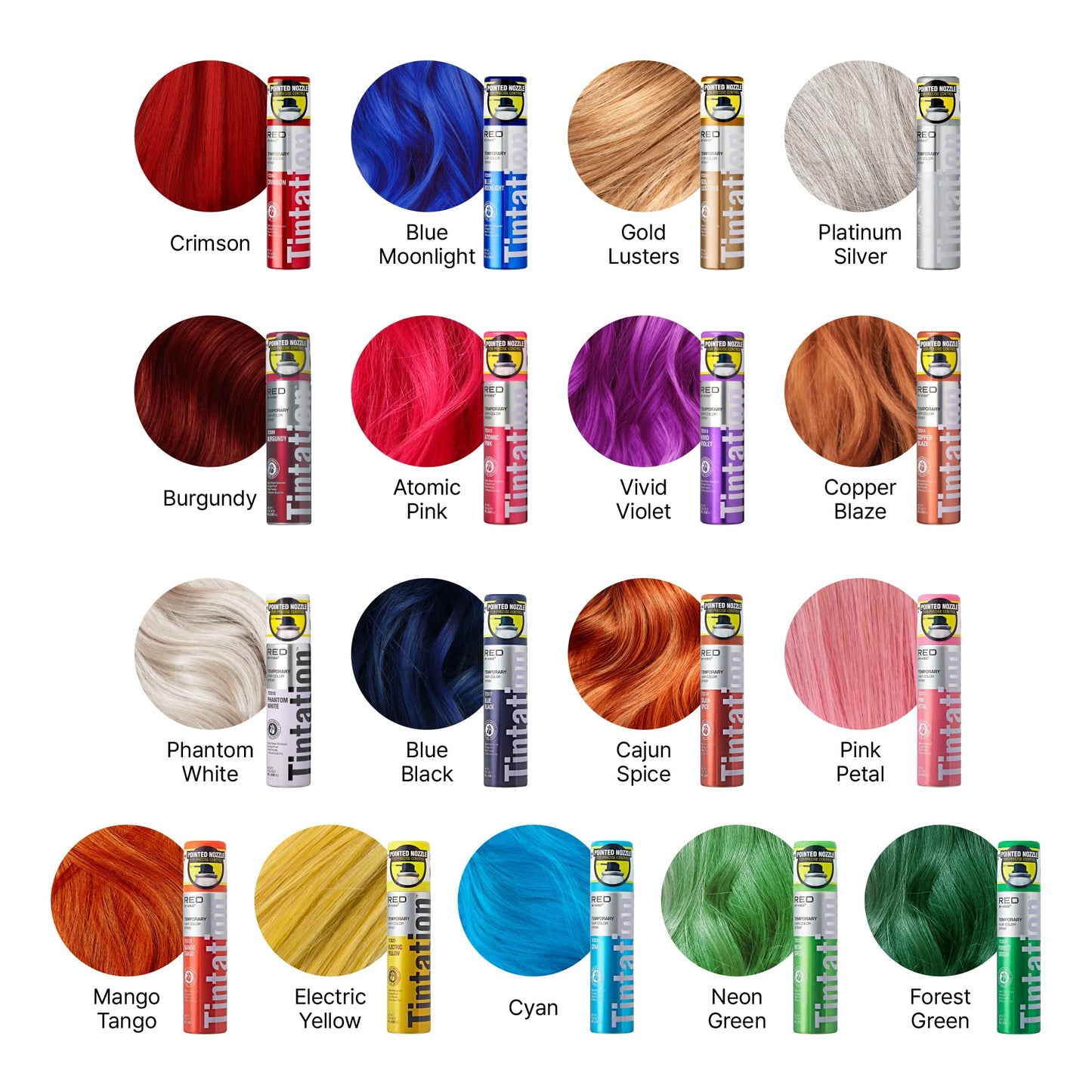 Red by Kiss Tintation Temporary Hair Color Spray 2.82oz, Quick-Dry & Smudge-Proof, Vivid Color Washable Hair Dye, Styling Spray Cosplay Halloween Birthday Party Festival (Vivid Violet)