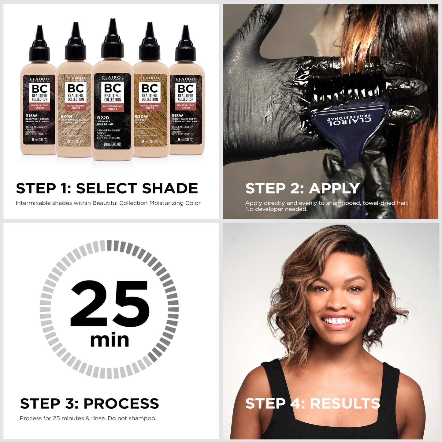 Clairol Professional Beautiful Collection Hair Color, 20D Black, 3 oz. - Packaging May Vary