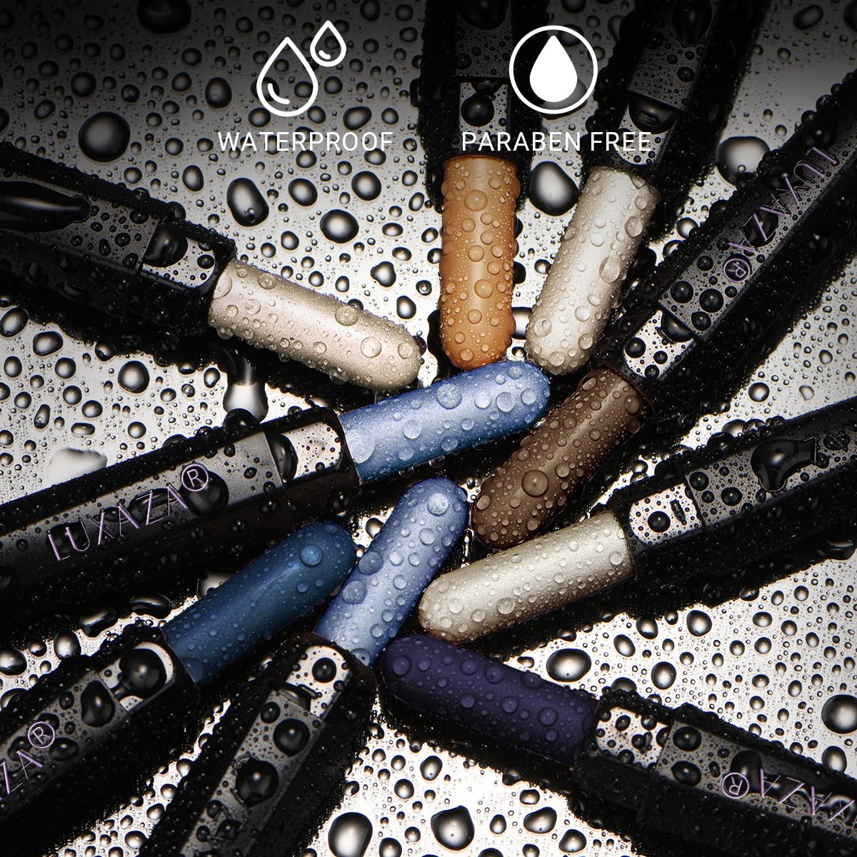 LUXAZA PRO Neutral Eyeshadow Stick Makeup Set, Metallic Shimmer Matte Cream Eye Shadow Eyeliner Brightener Pencil Crayon - Classic 6PCS A010