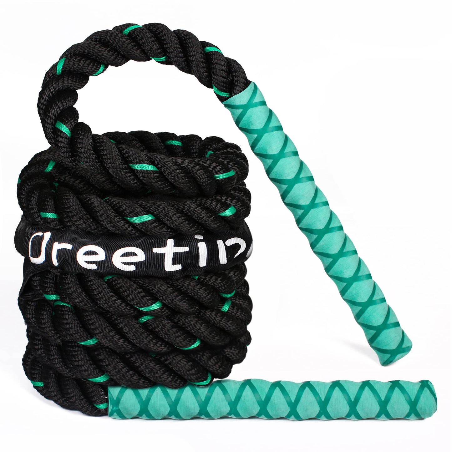 DREETINO 11FT-2.3LB Weighted Jump Rope for Adult Fitness, Upgraded 2 layers Cozy Handle Heavy Duty Skipping Rope, Men and Women Whole Body Muscle Exercise to Improve Strength Endurance Training Sports Jumping rope