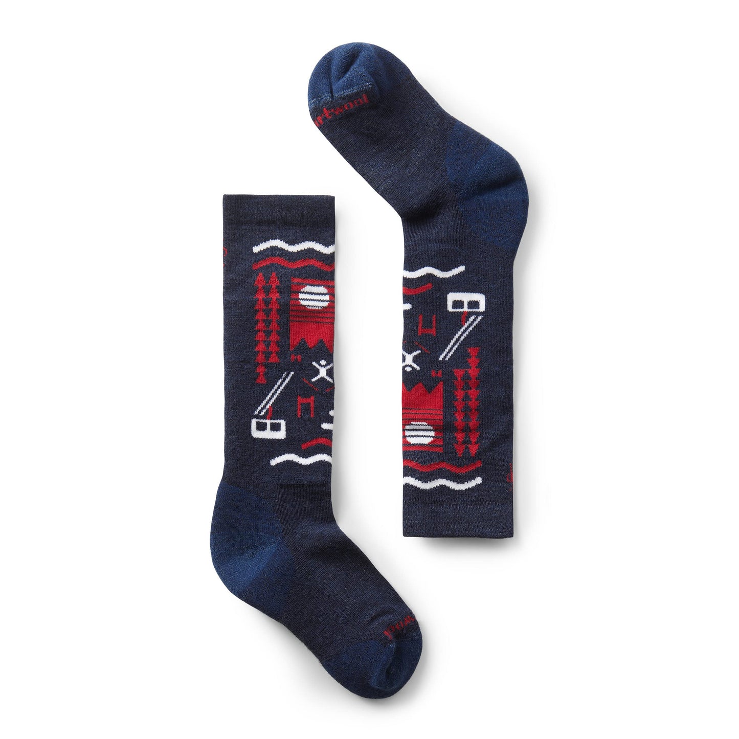 Smartwool Kids' Wintersport Ski Day Full Cushion Merino Wool Over The Calf Socks, Deep Navy, Small