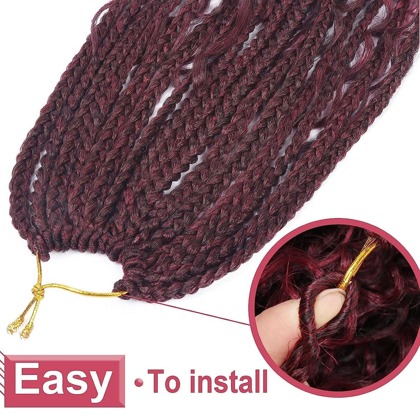 Goddess Box Braids Crochet Hair With Curly Ends 12 Inch Bohomian Box Braids Crochet Braids 8 Packs 3X Crochet Braids Synthetic Braiding Hair Extension for Black Women (12 Inch (Pack of 8), T1B BUG)…