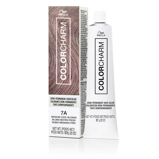 COLORCHARM Demi Permanent Hair Color 7A Medium Cool Blonde Gloss, Refresh & Tone 2 Fl Oz