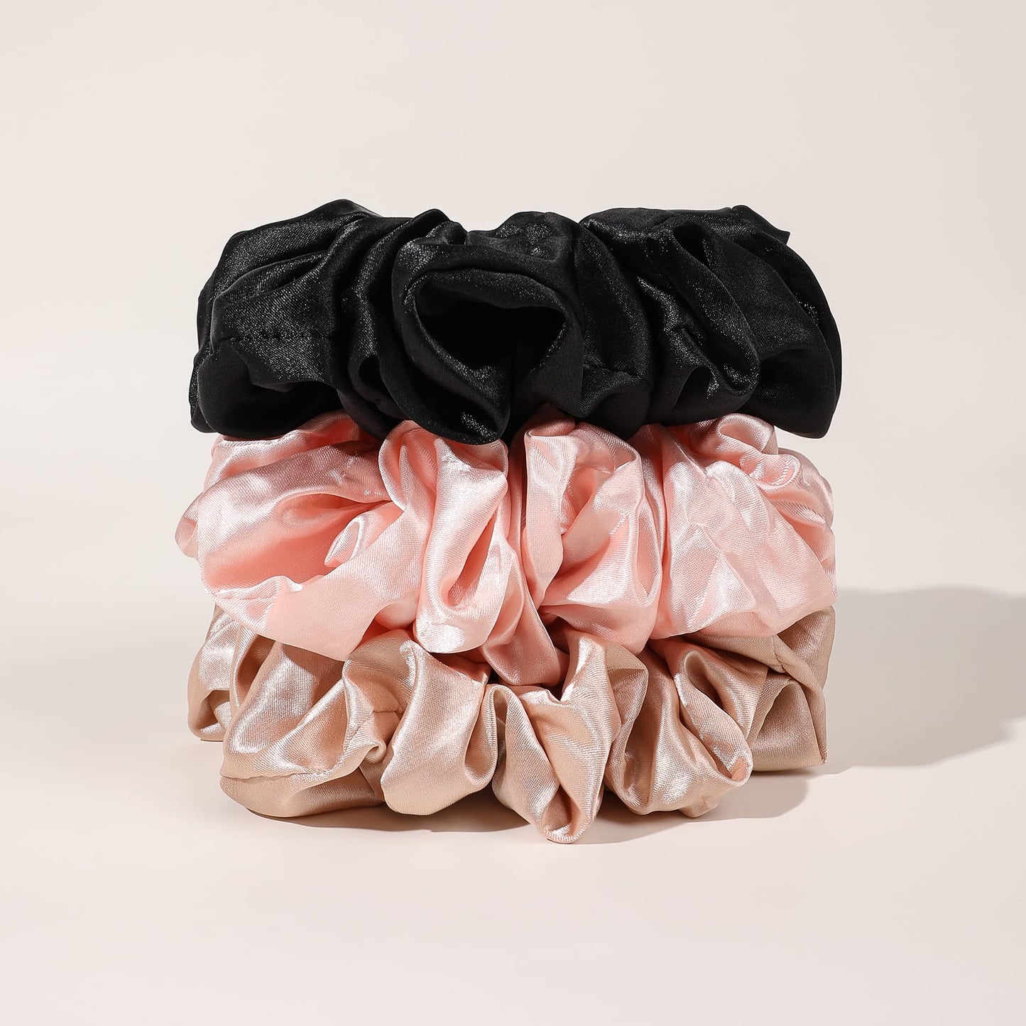 Silk Satin Hair Scrunchies for Women Girls Big Large Jumbo Scrunchie for Sleep Cute Gaint Oversize Scrunchy for Thick Hair