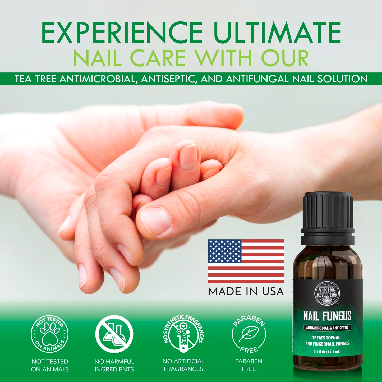 Viking Revolution Toenail Fungus Treatment Extra Strength with 1% Tolnaftate OTC - Nail Fungus Treatment for Toenail Tea Tree Oil Fungus Nail Treatment - Athletes Foot Toe Fungus Treatment Oregano Oil