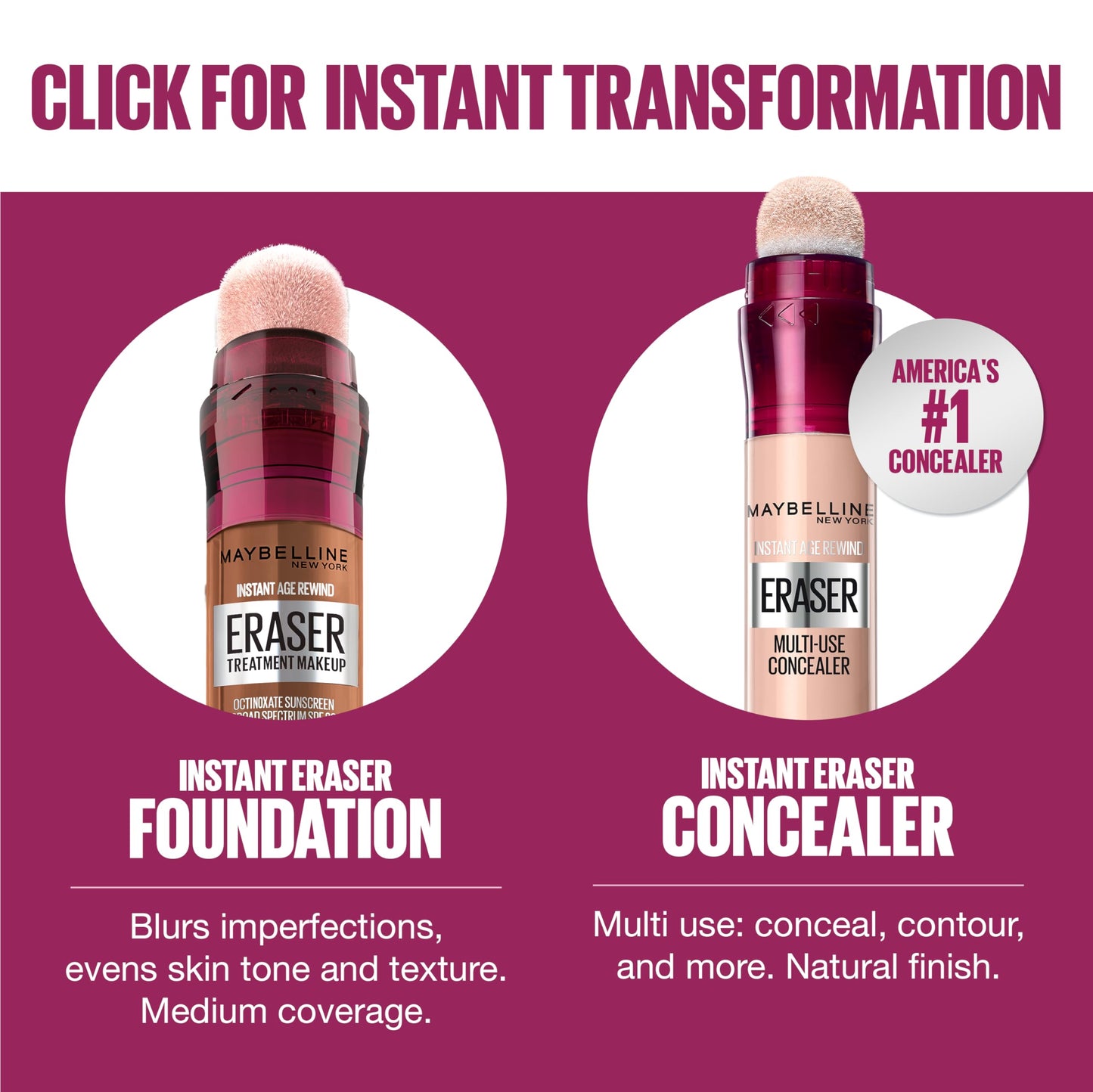 Maybelline Instant Age Rewind Eraser Foundation with SPF 20 and Moisturizing ProVitamin B5, 210, 1 Count
