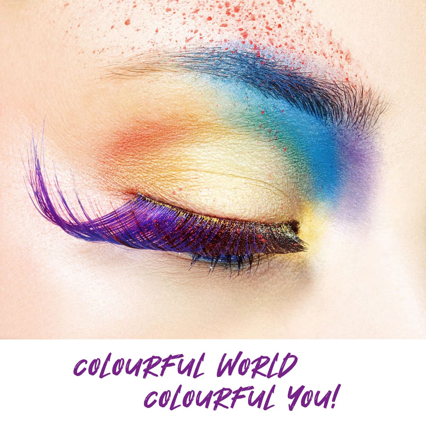 LANKIZ DIY Lash Extensions, 20D Purple Colored Individual Lashes, Flat-band Cluster Lashes for Eyelash Extensions, 0.07 mm 8-14mm Mix Faux Mink False Eyelashes for Home & Salon Use