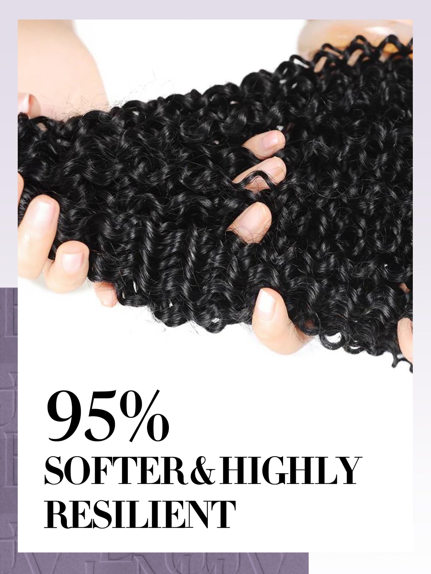 LUVME Curly Clip in Hair Extensions, 16 Inch 2 Pack 270g 18pcs Kinky Curly Seamless Clip in Hair Extensions Real Human Hair for Women, Natural Black
