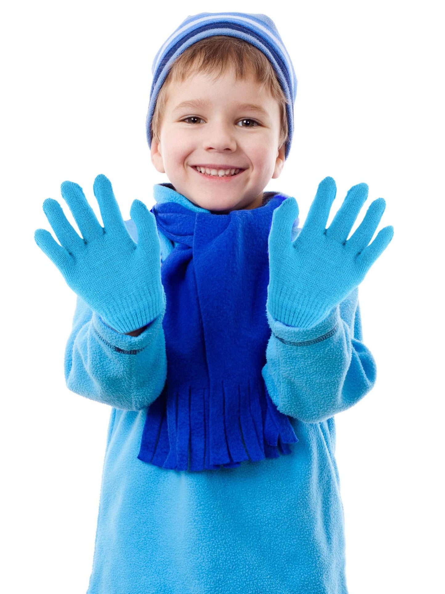HESTYA 14 Pairs Magic Kids Winter Gloves Children Knit Gloves Warm Stretchy Gloves for Boys Girls