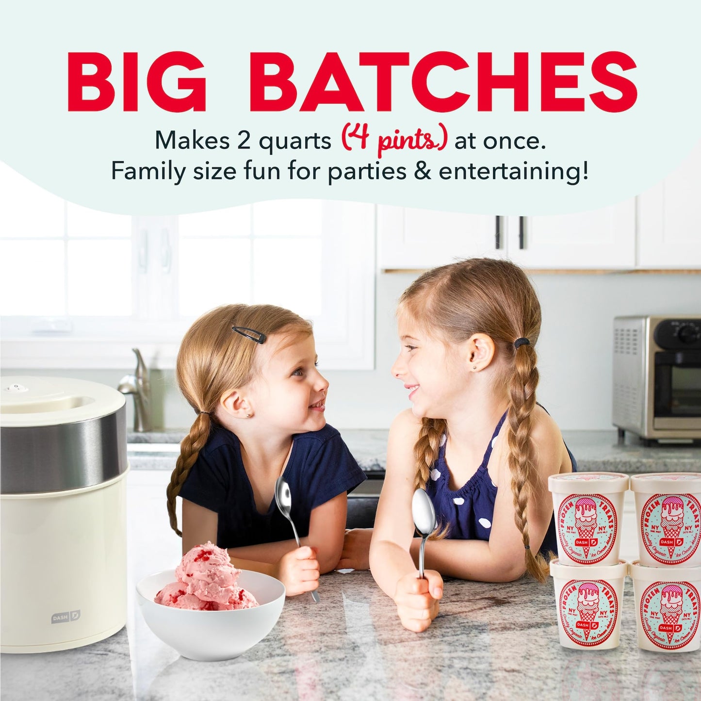 Dash Deluxe Gelato & Ice Cream Maker, 2qt - cream