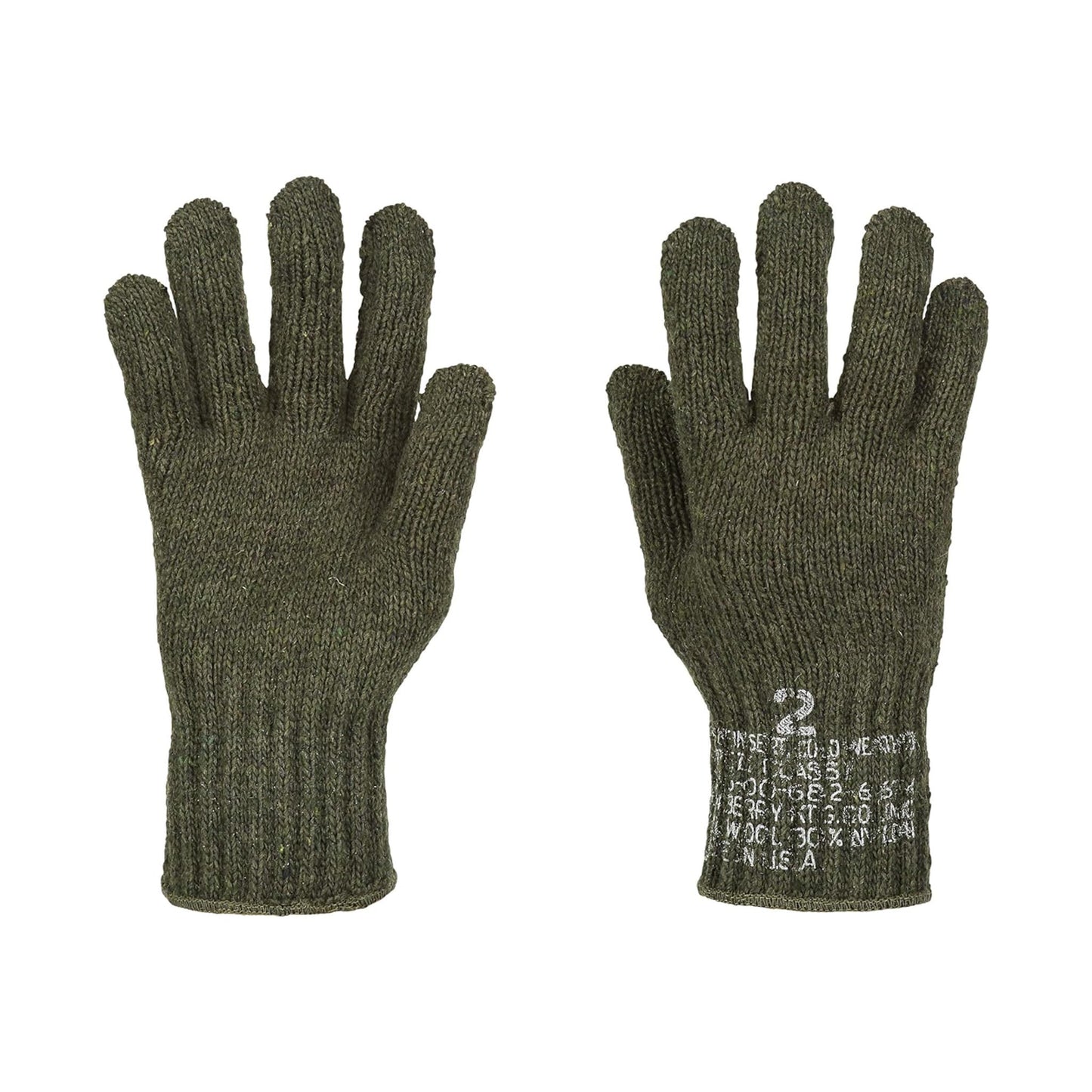 M MCGUIRE GEAR US Men's Wool Winter Gloves, Nylon Blend Glove Liners, Warm Gloves for Cold Weather, Running, Skiing, Snowboarding, and Winter Sports (Medium, OD Green)