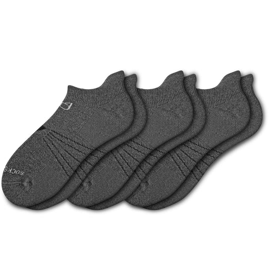 Socks Daze Womens Wool Workout Gym Athletic Socks Pack, Big Girls Boys Winter Ankle Thick Cushioned Long Distance Marathon Basketball Wool Socks, 3 Pairs Dark Grey, Medium