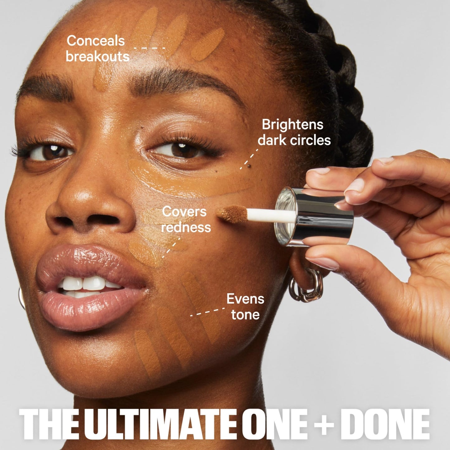 Milk Makeup Future Fluid All Over Cream Concealer, 17W (Medium Tan with Warm Undertones) - 0.28 fl oz - Medium-to-Full Coverage - Up to 12-Hour Wear - Crease-Proof Finish - Vegan, Cruelty Free