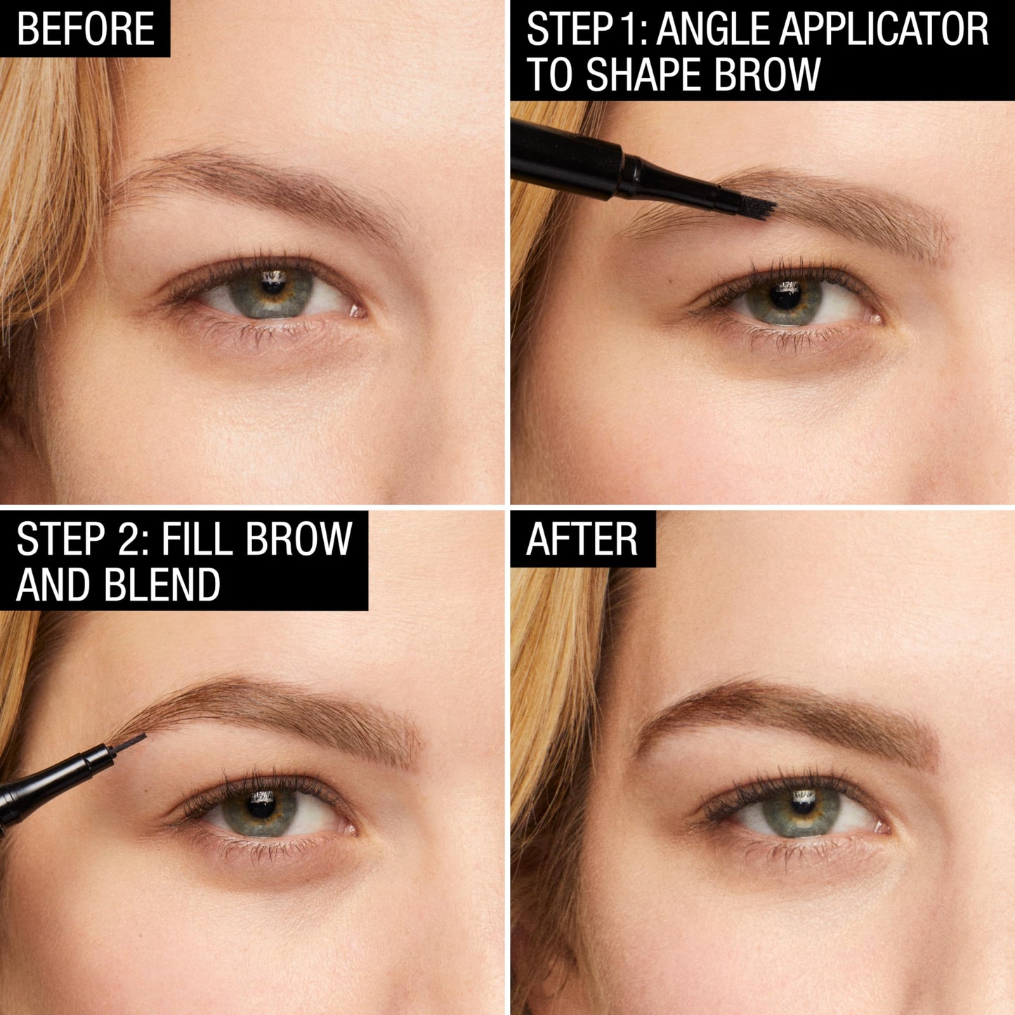Maybelline New York TattooStudio Brow Tint Pen Makeup, Deep Brown, 0.037 fl. oz.