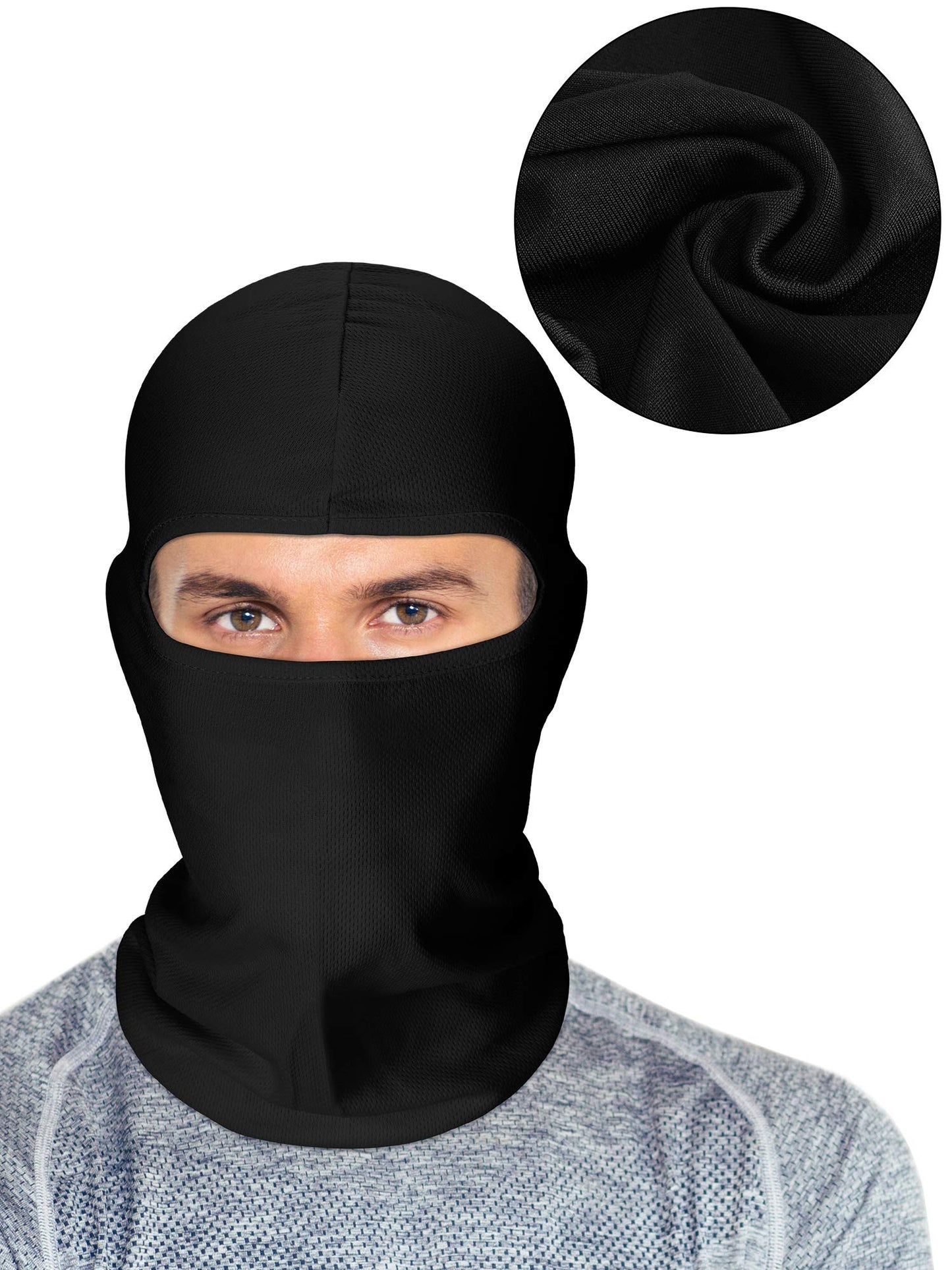 SATINIOR 6 Pieces Ski Mask for Men Balaclava Full Face Cover UV Sun Protection Cooling Neck Gaiter Clothing Scarf Bandana(Gray, Blue, Black, Fluorescent Colors)