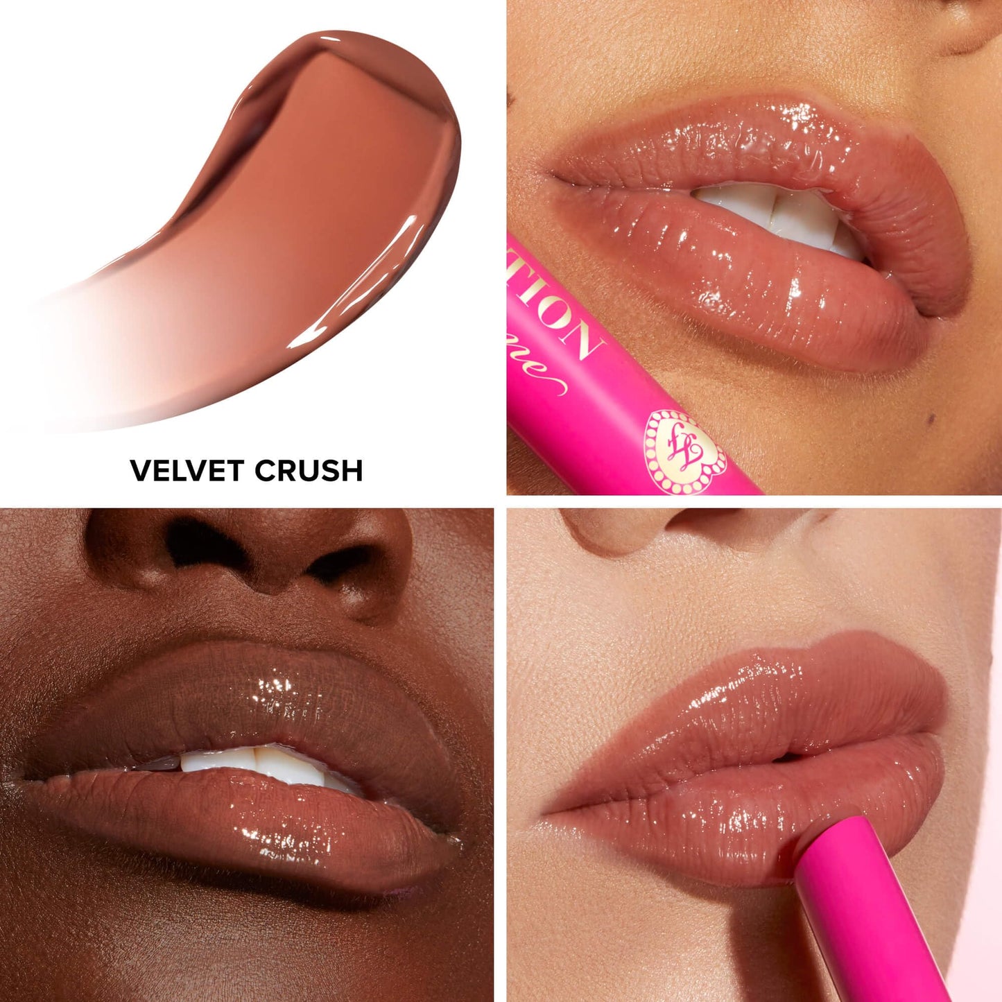 Too Faced Lip Injection Extreme Plumping Clicks | Glossy Lip Plumper, Hydrating + Dewy with Sheer Coverage, Velvet Crush, 0.05 oz.