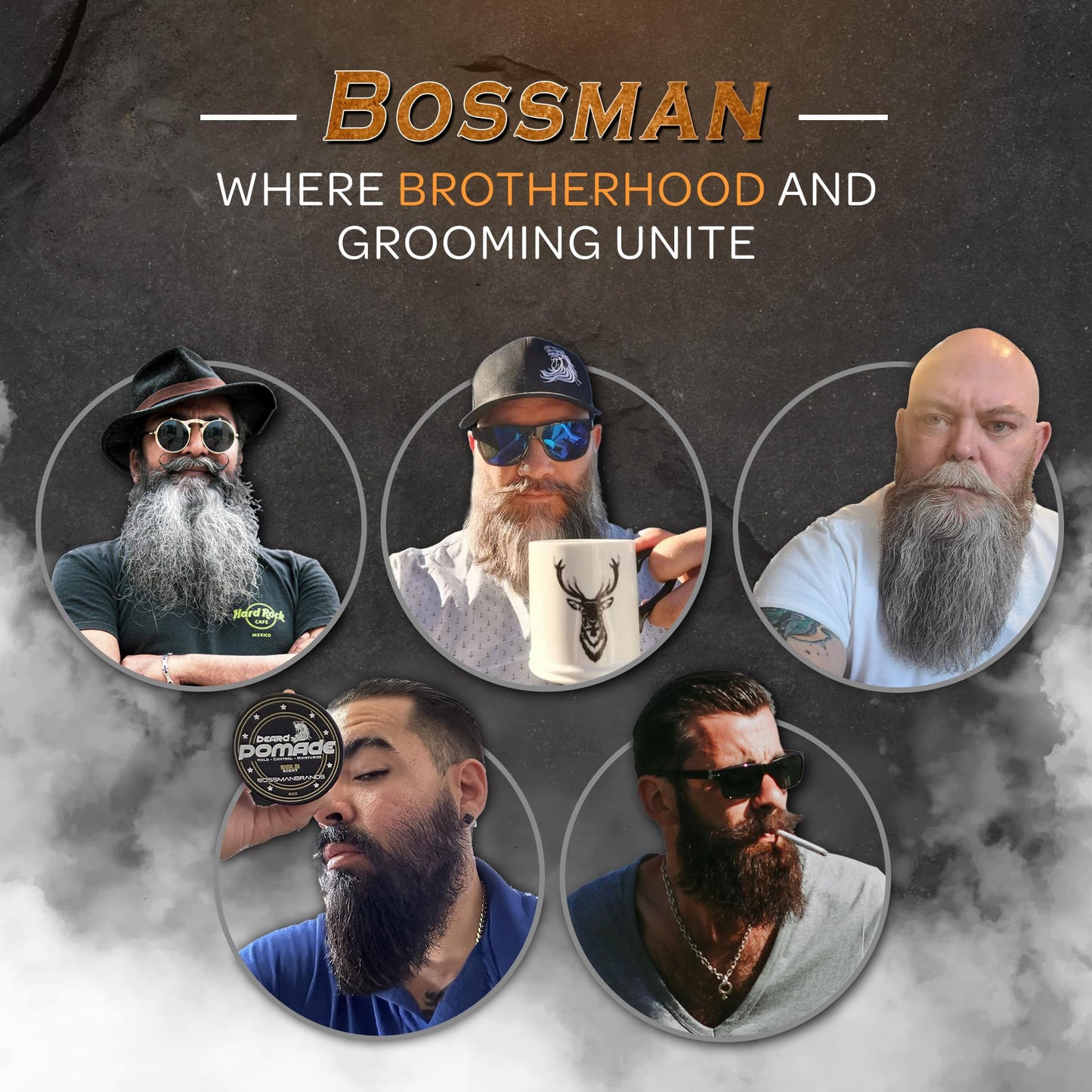 Bossman Natural Hair & Beard Pomade for Men (Vetiver X Scent) – Medium Hold & Moisturizing for Hair, Beard & Mustache Styling – Made in USA