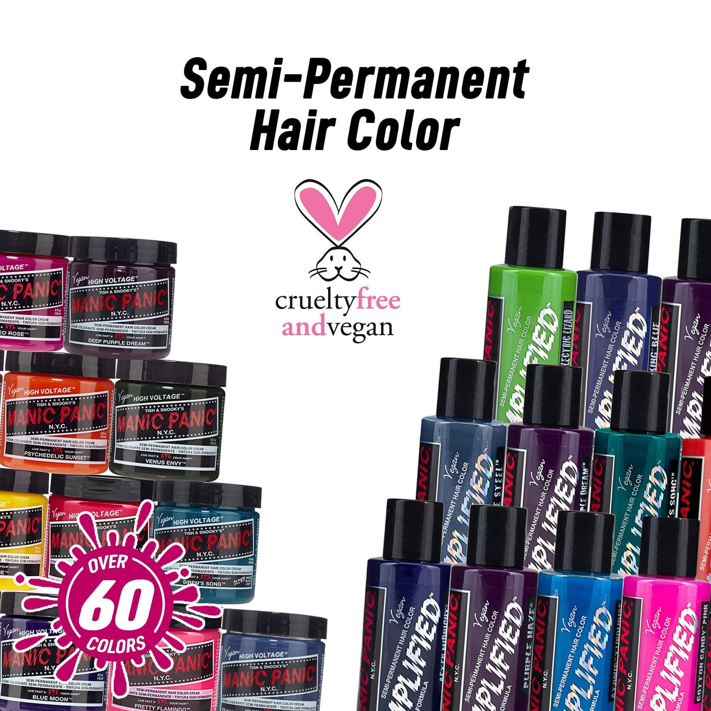 MANIC PANIC Classic Atomic Turquoise Semi Permanent Hair Color - Neon Aqua Blue Hair Dye for Women & Men That Lasts 4-6 Weeks - Vegan, Ammonia & Cruelty-Free - Create & Mix Custom Shades (4oz)