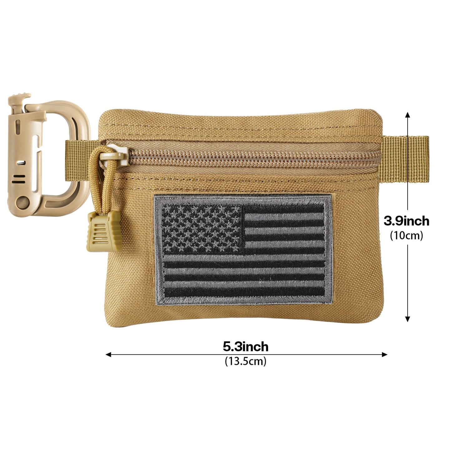 FRTKK 2 Pack Tactical Compact EDC Pouches Military Molle Utility Pouch Accessories Organizer Pouch Coin Purse Keychain Pocket Credit Card Holder Waist Pack ACU 3