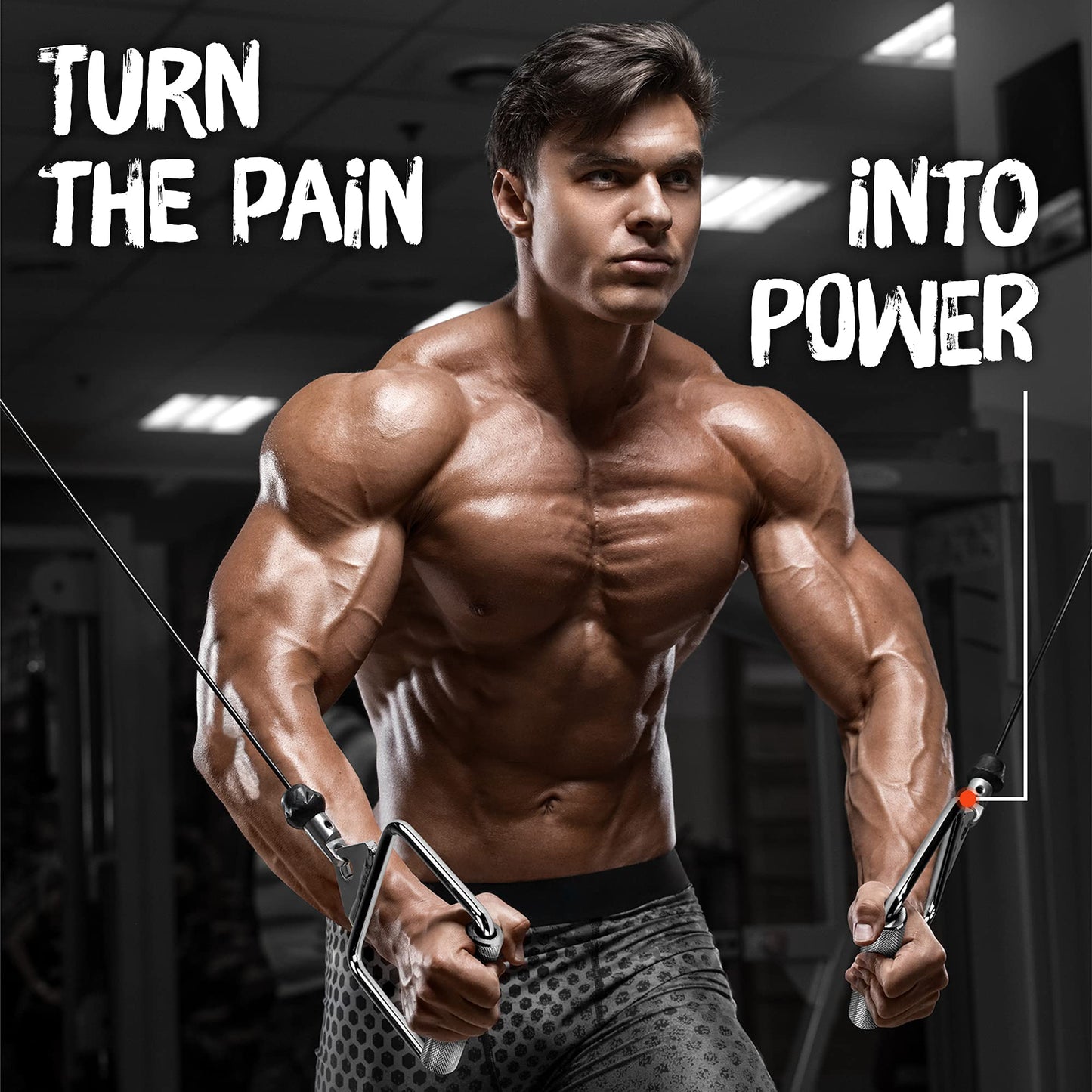 Yes4All D Row Handle Cable Attachment for Weight Workout, Cable Machine Accessories for Home Gym