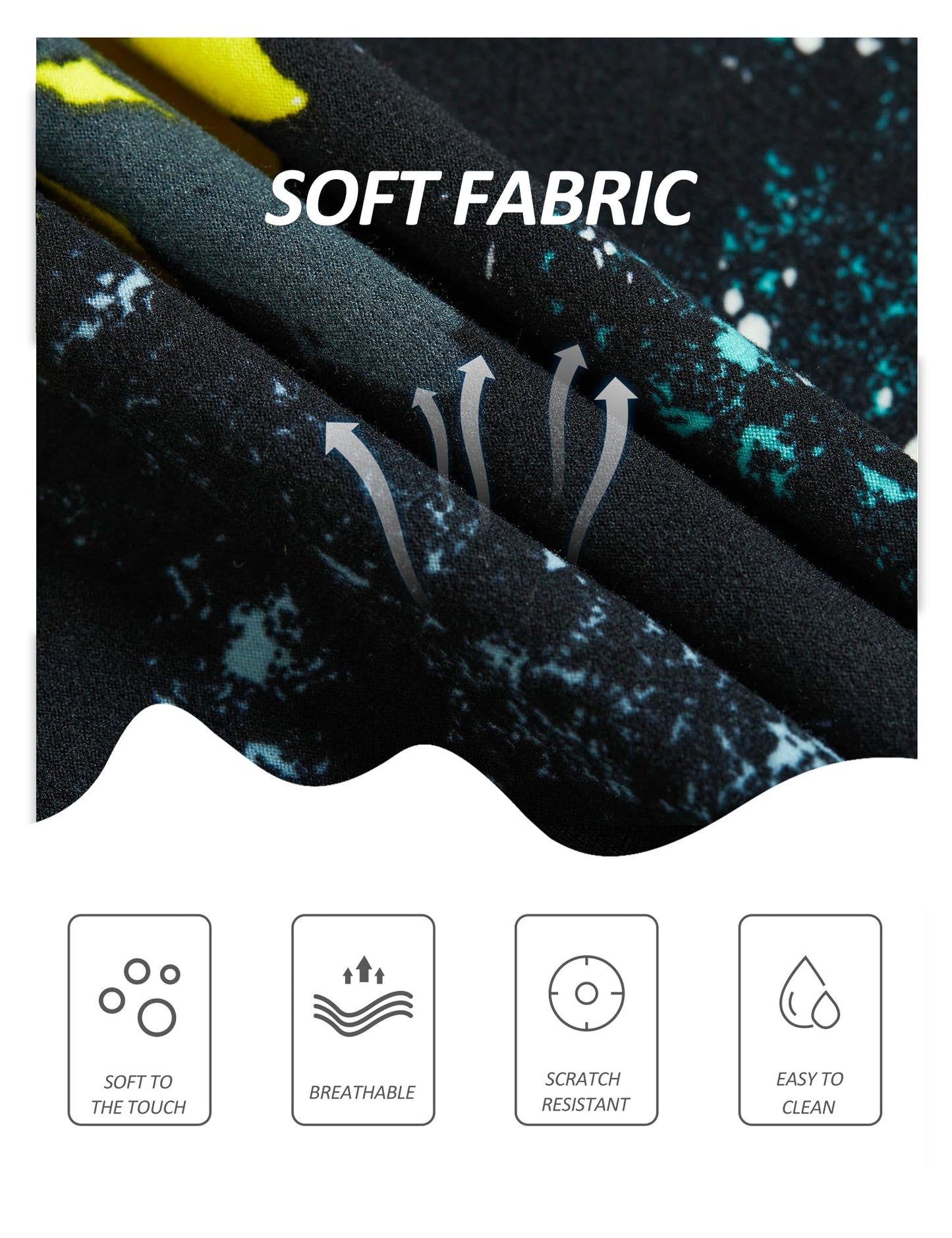 ZOOSIXX High Waisted Leggings for Women - Tummy Control Soft Opaque Printed Pants with Camo, Leopard for Running Workout