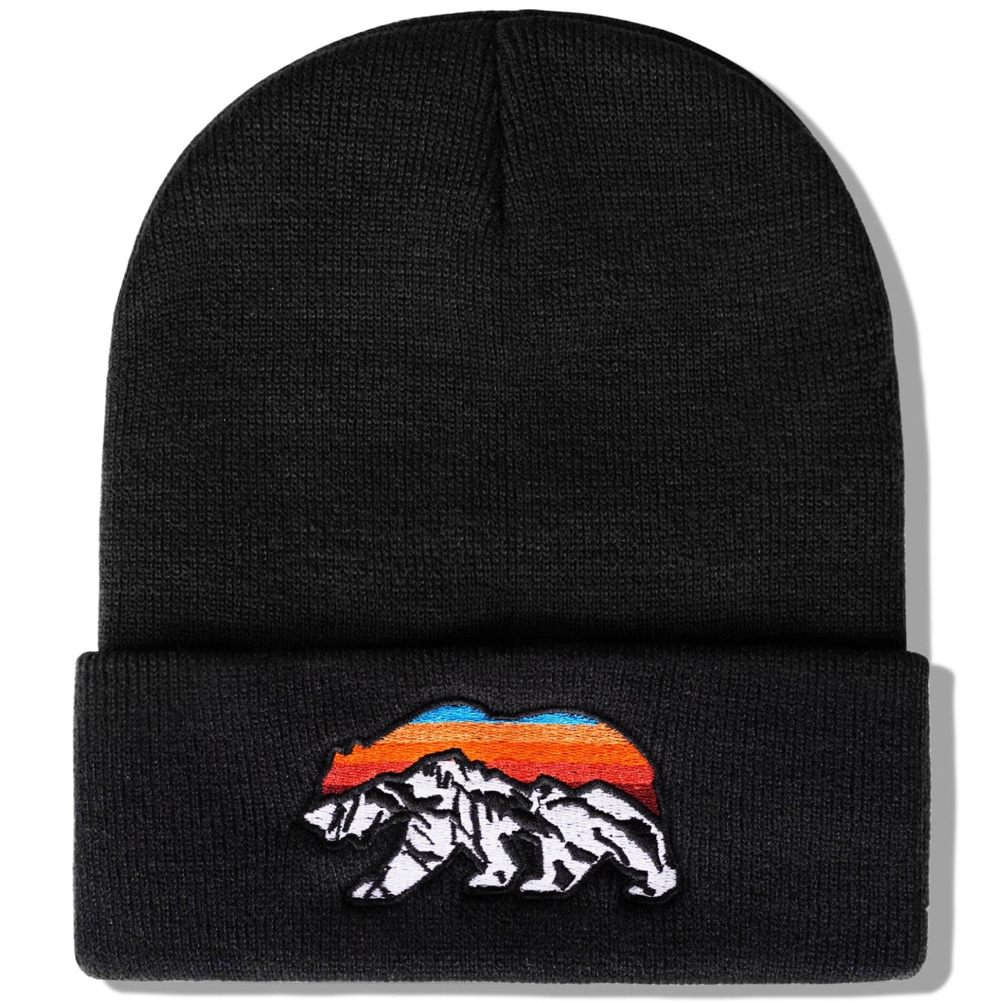 Pnkvnlo Knit Winter Beanie Hats for Men Women Cuffed Skull Cap with Mountain Embroidery Outdoor Christmas & New Year Gifts