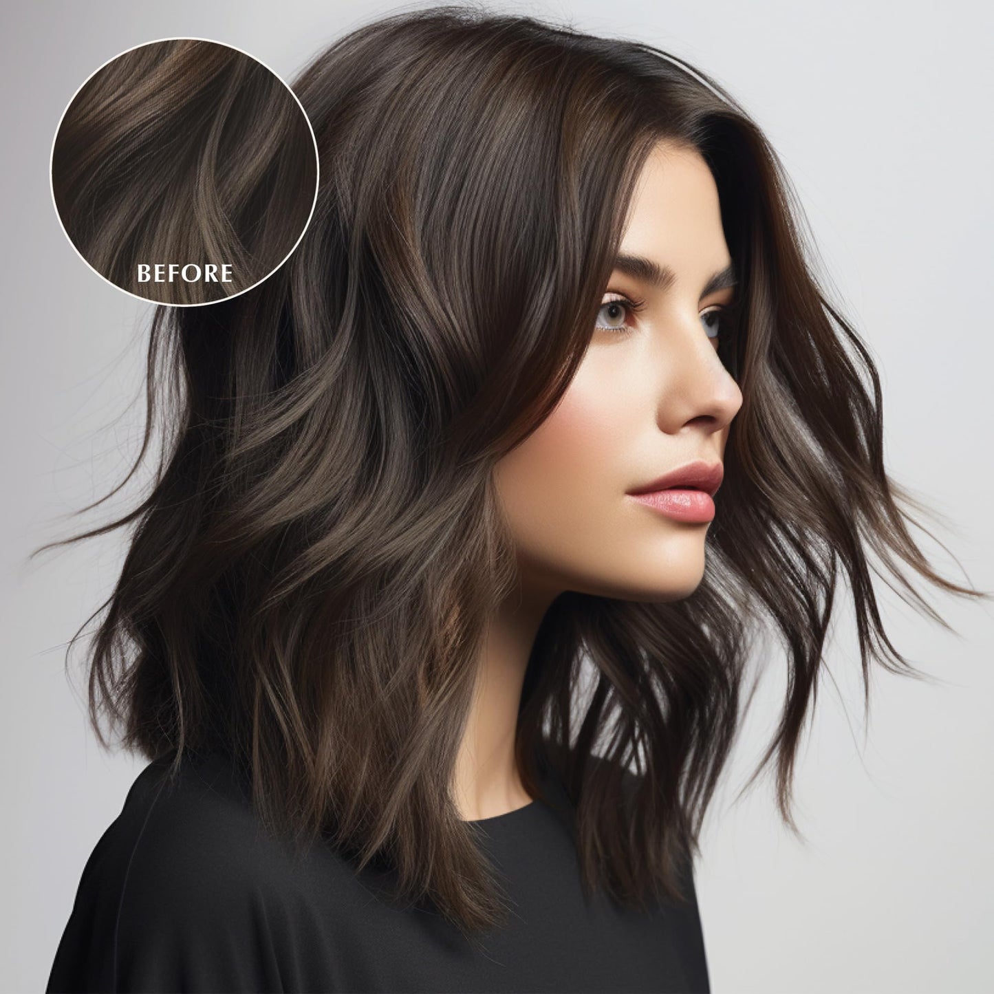 ECRU New York LUXE GLOSS Hair Gloss for Enhanced Color and Glass-Like Shine, Coffee