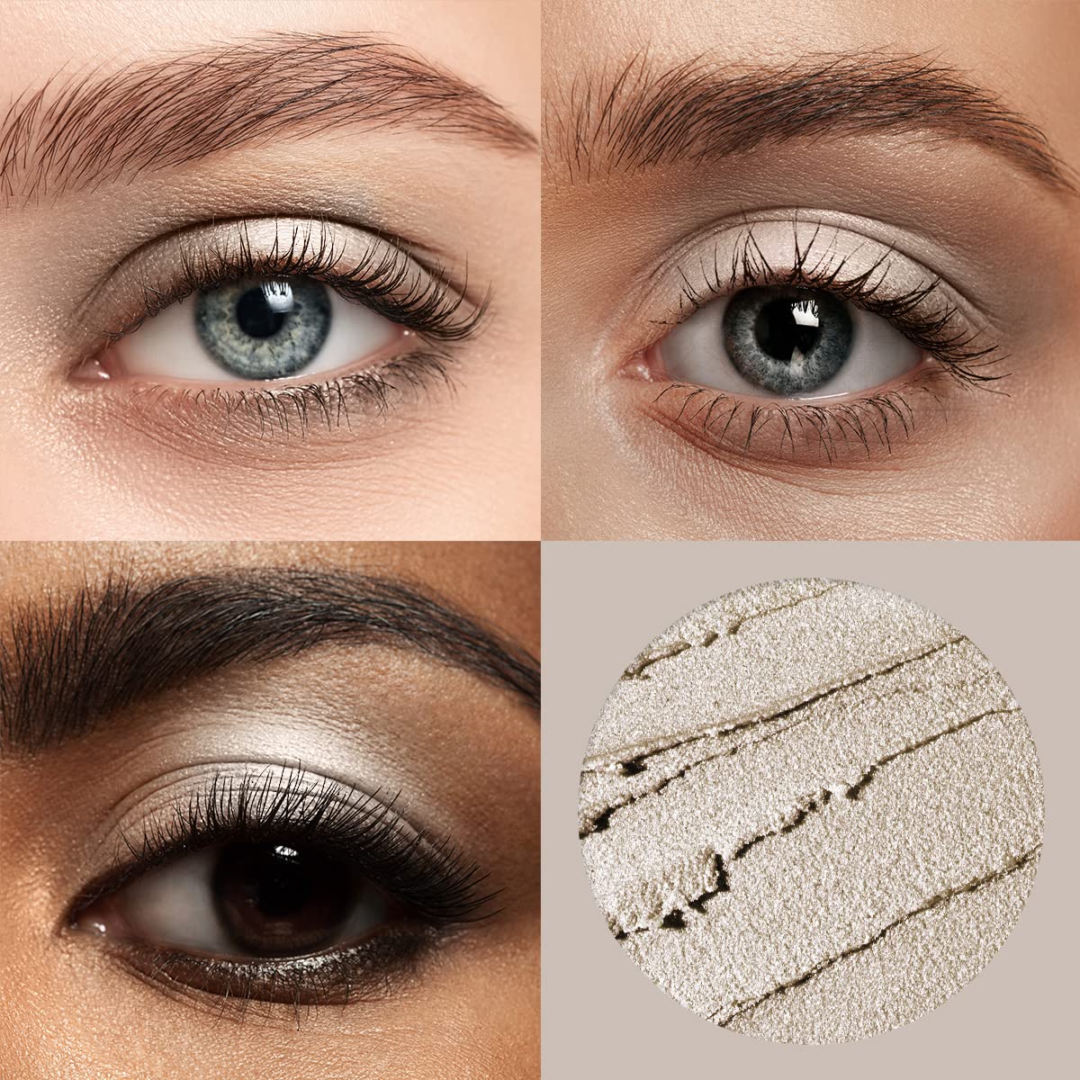 LUXAZA Cream Single Eyeshadow Stick with Blending Brush, Hypoallergenic Eye Shadow Makeup, Pro Waterproof & Long Lasting Eye Brightener, Eyeshadow Pencil Crayon Shimmer #139