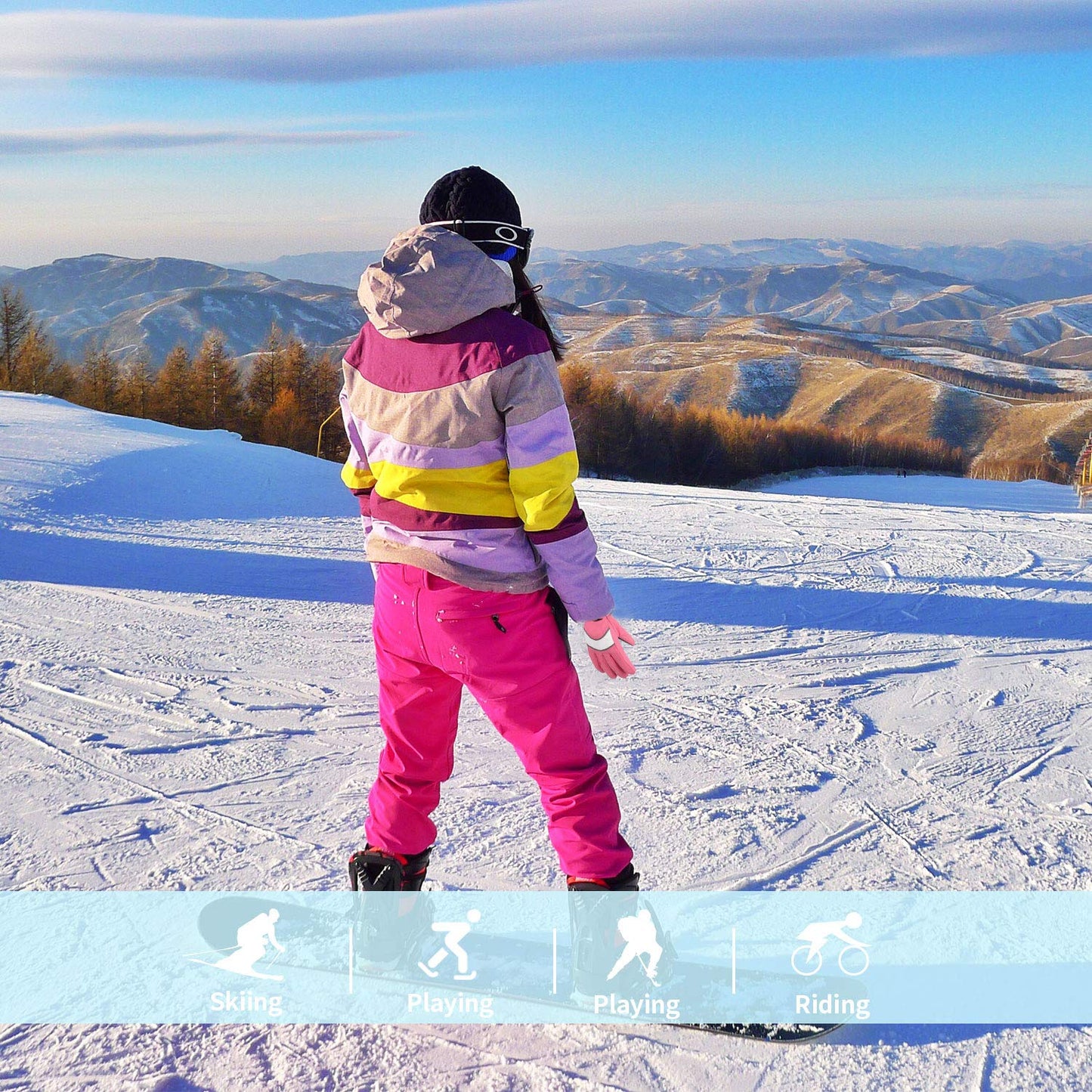 Unigear Kids Ski Gloves, Waterproof Winter Cold Weather Snowboard Snow Gloves, Fit Both Boys & Girls