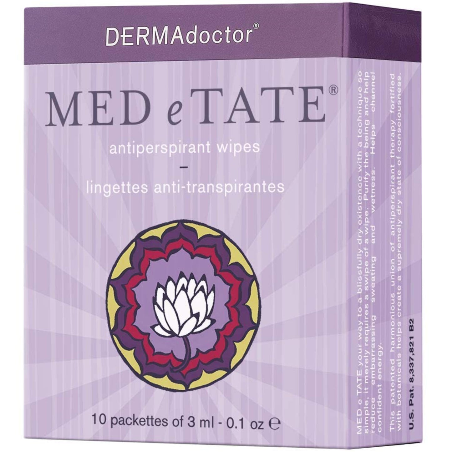 DERMAdoctor Antiperspirant Wipes, Dermatologist Formulated Hyperhidrosis Treatment for Body, Hands and Feet Anti Sweat Wipes, Hypoallergenic Deodorant, Individually Wrapped - 10 Count