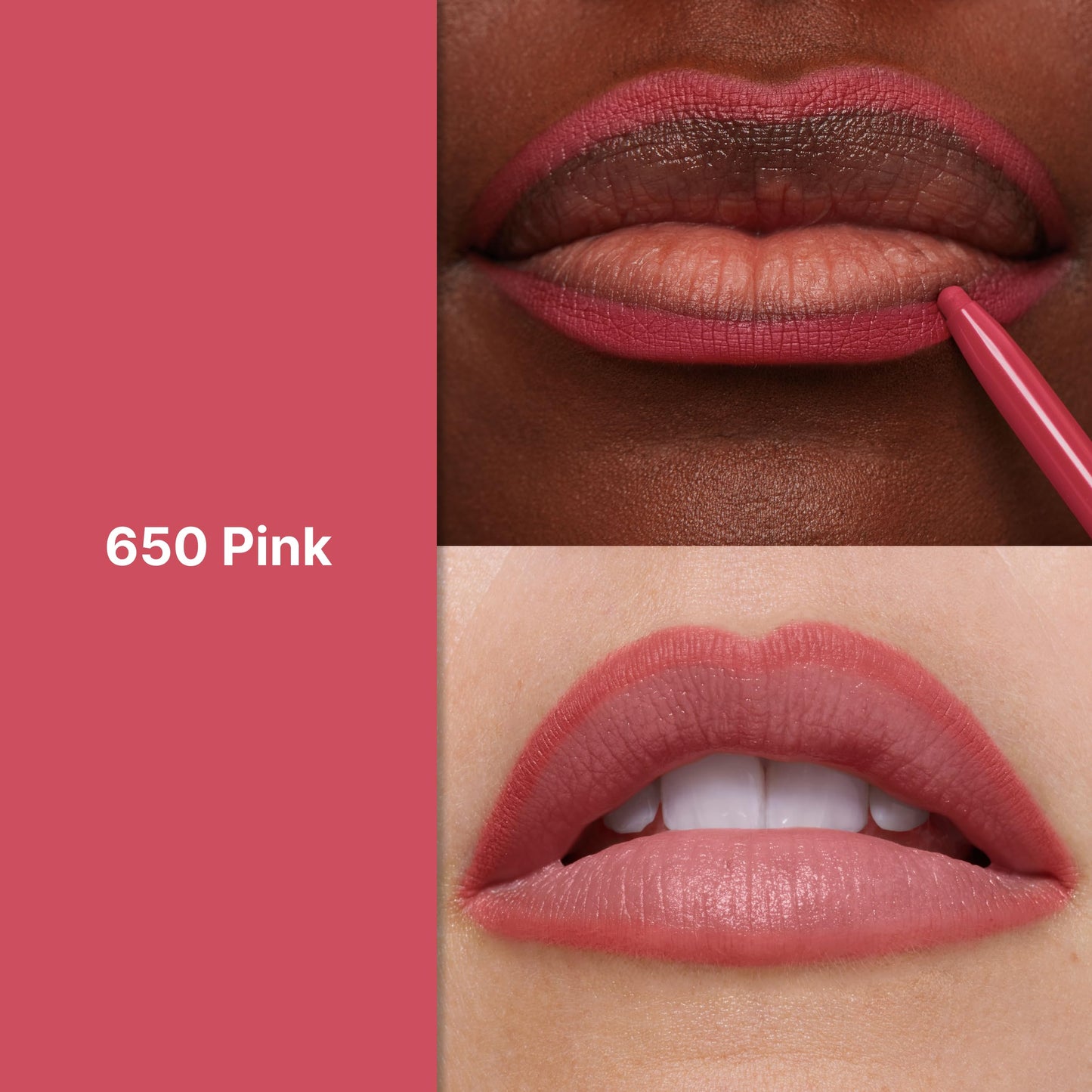 Revlon Colorstay Lip Liner Makeup with Built-In Sharpener, Longwear Rich Colors, Smooth Application, 650 Pink, 0.01 oz