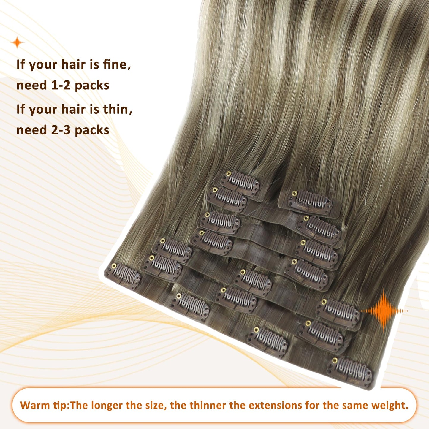Full Shine Short Hair Extensions Clip ins Brown Ombre Clip in Human Hair Extensions With PU Weft Ash Brown Balayage Cool Blonde Remy Hair Extensions for Women Brazilian Hair 12 Inch 8 Pcs 95 G
