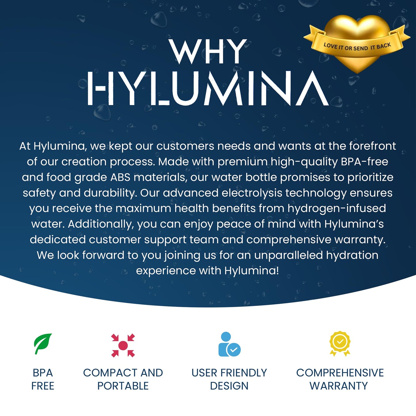 Hydrogen Water Bottle Generator – Up to 6400ppb H₂ – SPE/PEM Tech & OLED Display – Portable 9.5oz Molecular Hydrogen Water Machine – Premium Gift Packaging – Rechargeable, BPA-Free, Leakproof