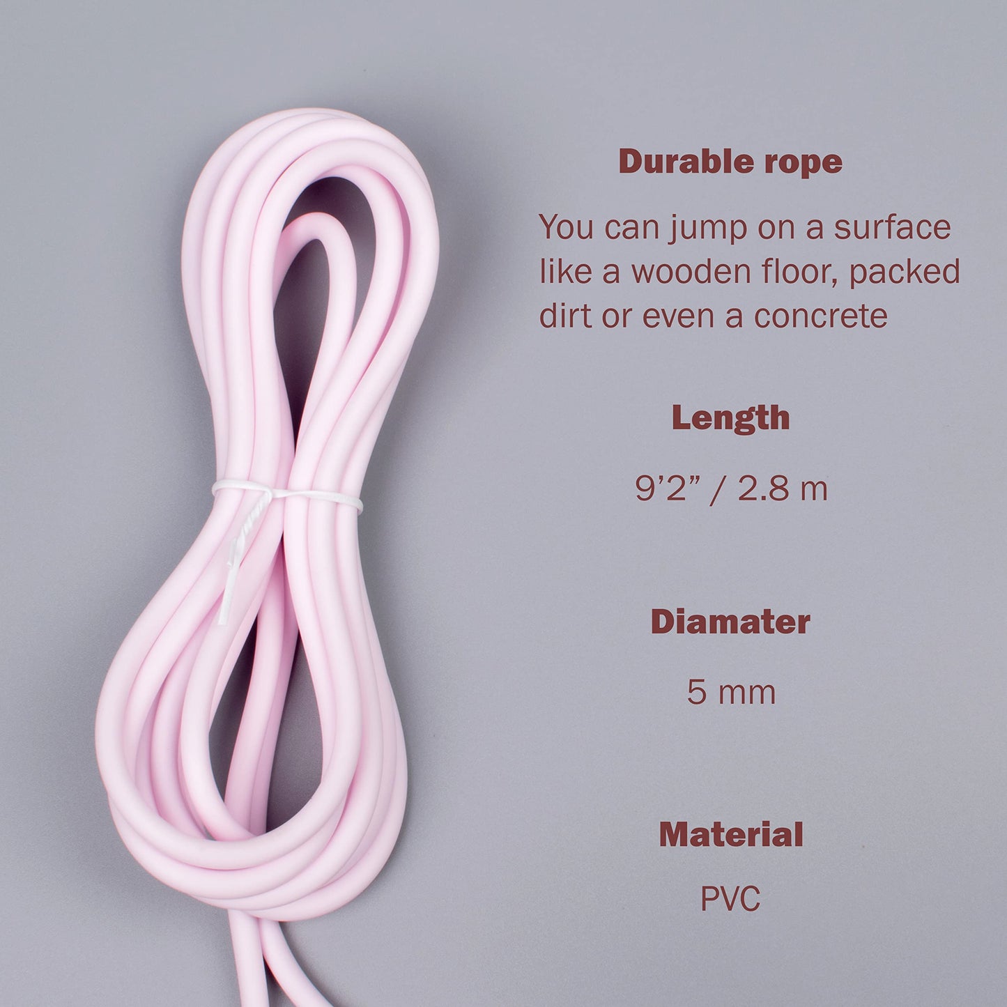 XYLsports Jump Rope for Fitness Adjustable Rope for Men, Women, and Kids Ideal for Cardio and Training Workouts (Pink)